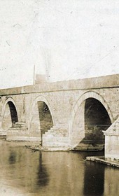 Skopje, Macedonia. “The great Stone Bridge across the Vardar in Skopje (Üsküb).” Sultan Abdul Hamid Photo Collection, Istanbul University Library, No. 90623-0067