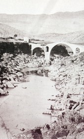 Montenegro. Bridge between Podgorica and Shkodra, before 1901. Sultan Abdul Hamid Photo Collection, Istanbul University Library, No. 90766-56