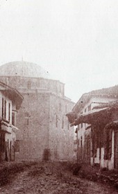 Prishtina, Kosovo. Fatih Sultan Mehmed Mosque in old Prishtina, before 1901. Sultan Abdul Hamid Photo Collection, Istanbul University Library, No. 90623-24c(83)