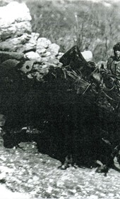 “A young woman riding a horse through rugged terrain” (Photo: Carleton Coon 1929).