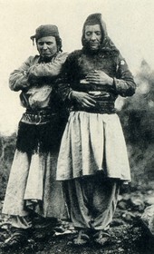 A Sworn Virgin in Mirdita with her friend (Photo: Carleton Coon 1929).