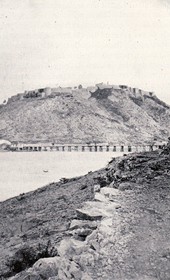 AD071: "The fortress of Shkodra as seen from the Bojana/Buna River" (Photo: Alexandre Degrand, 1890s).