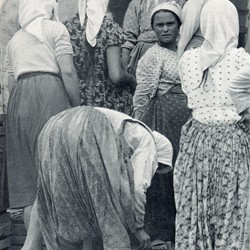 HH161 | Peasant women at an agricultural co-operative near Tirana (Photo: Harry Hamm 1961).