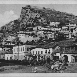 EJQ003: View of the centre of Berat, Albania.