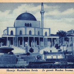 EJQ006: The Grand Mosque of Durrës, Albania, built in 1938 and destroyed in good part by the communists on 6 February 1967.