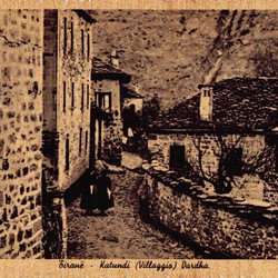 EJQ025: View of the village of Dardha, near Korça, Albania.