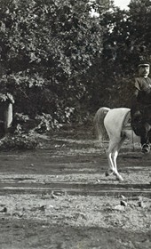 Jäckh131: "General Shefket Torgut Pasha, led by Bishop Docci [Doçi], on his way to Mirdita" (Photo: Ernst Jäckh, ca. 1910. Courtesy of Rare Books and Manuscript Library, Columbia University, New York, 130114-0033).