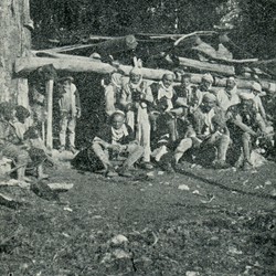 EL1909.055: "Hut of the Çoka family in Dragobia" in the Valbona Valley (Photo: Erich Liebert, 1909).