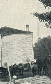 GLJ064A: "From Peja to Deçan [Dečani]: a stop at Strellc" (Photo: Gabriel Louis-Jaray, 1909).