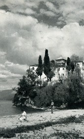EVL092: Orthodox monastery of St Naum on the southern bank of Lake Ohrid, now in Macedonia (Photo: Erich von Luckwald, ca. 1936).