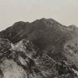 FMG014: The three main peaks of Mount Tomorr near Berat, Albania, as seen from the south (photo: Friedrich Markgraf, 1924-1928).