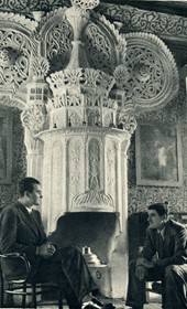 GM011: House of the notary Summa in Shkodra, with its splendid fireplace (Photo: Giuseppe Massani, 1940).
