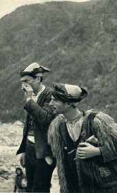 GM035: Two shepherds in Theth (Photo: Giuseppe Massani, 1940).