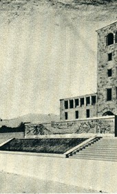 GM138: Sketch for the Casa del Fascio in Tirana, which was constructed and now houses the Polytechnic University of Tirana (Photo: Giuseppe Massani, 1940). 