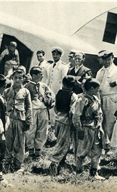 GM158: Young Albanian boys marvel at an Italian aircraft (Photo: Giuseppe Massani, 1940).
