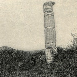 CP194: An ancient column in Shtyllas, near Apollonia, Albania (photo: Carl Patsch, 24 May 1900).