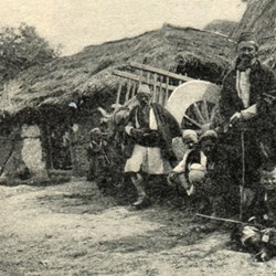 CP195: Vlachs in the village of Levani Samar, southwest of Fier, Albania (photo: Carl Patsch, 25 May 1900).